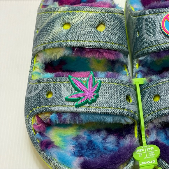 Crocs x Half Baked Cozzzy Sandals Clogs Faux Fur Slides Unisex Women's 8 Men's 6 - Picture 10 of 16